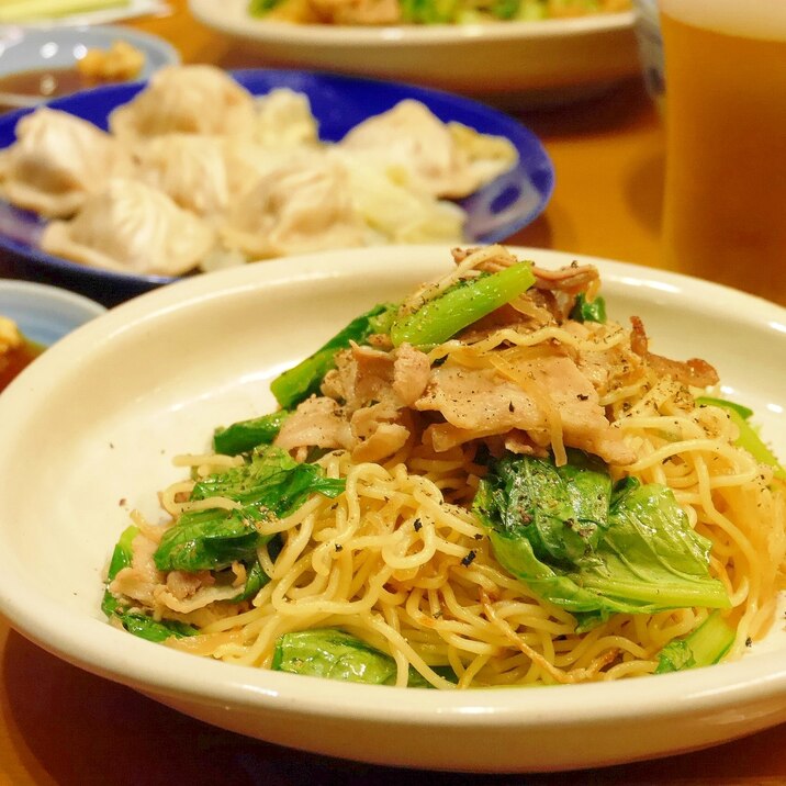 小松菜と大根であっさりめ 上海風焼きそば レシピ 作り方 By Yunachi 楽天レシピ